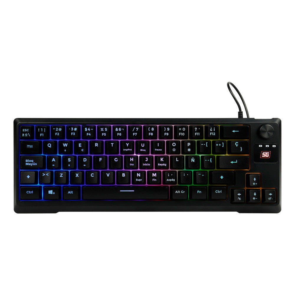 Teclado Gamer Vorago Start The Game KB-506 Tkl Factor 65 - Rgb, Rueda Multimedia, Alámbrico, Anti Ghosting, Usb Negro Teclado Gamer Vorago Start The Game KB-506 Tkl Factor 65 - Rgb, Rueda Multimedia, Alámbrico, Anti Ghosting, Usb Negro
